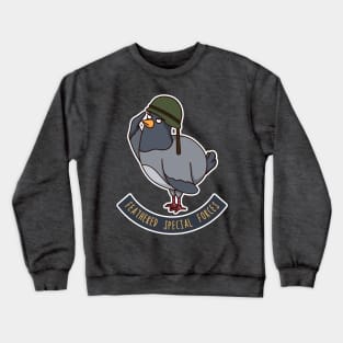 Cute pigeon in helmet Crewneck Sweatshirt